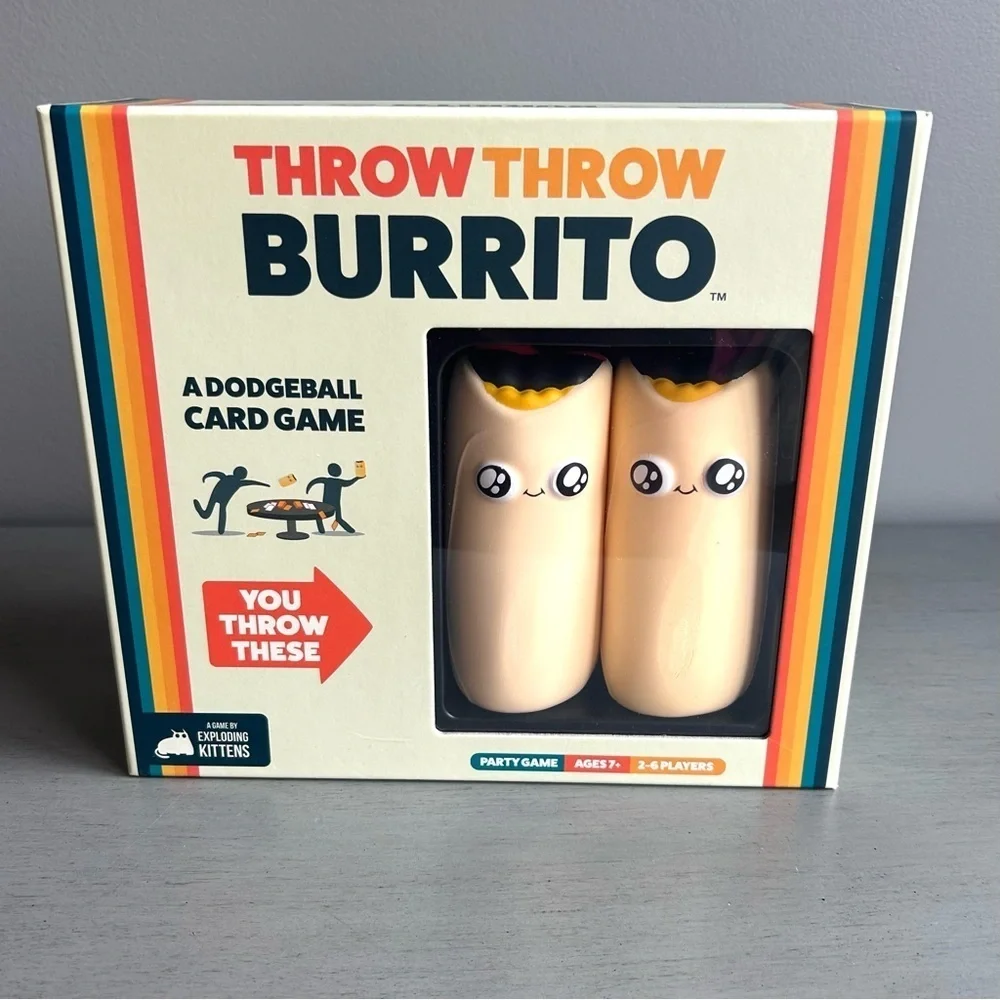 NEW Throw Throw Burrito Dodgeball Card Game Night Gift Family Kids Teens Ages 7+